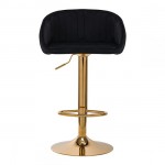 Bar stool velvet Black  - 0141188 MAKE-UP FURNITURE