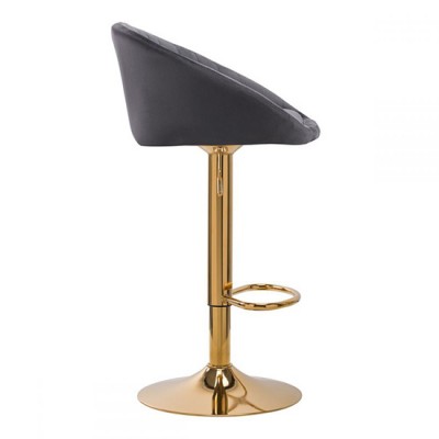 Bar stool velvet Gray -  0141189