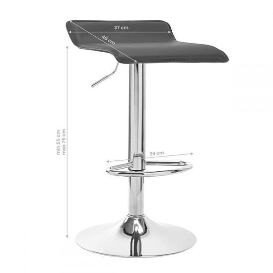 Bar stool QS-B08 Gray -  0141192 MAKE-UP FURNITURE