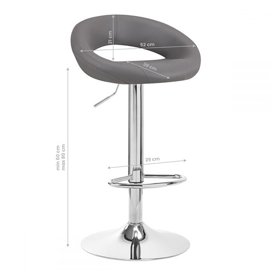 Bar stool QS-B10 Gray - 0141197 MAKE-UP FURNITURE