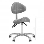 Professional manicure & cosmetic stool gray  - 0141631 MANICURE CHAIRS - STOOLS