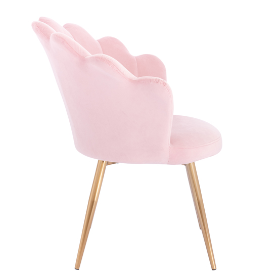 Vanity Chair Shell Light Pink Color - 5400159 NORDIC STYLE COLLECTION