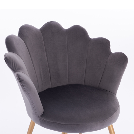 Vanity Chair Shell Grey Color - 5400160 NORDIC STYLE COLLECTION