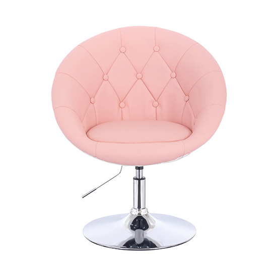 Vanity Chair Impressive Silver Base Pink Color - 5400161 AESTHETIC STOOLS