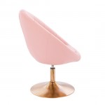 Vanity Chair Impressive Gold Base Pink Color - 5400178 AESTHETIC STOOLS