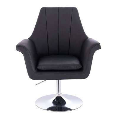 Lounge Chair Silver Base Serius Black - 5400195