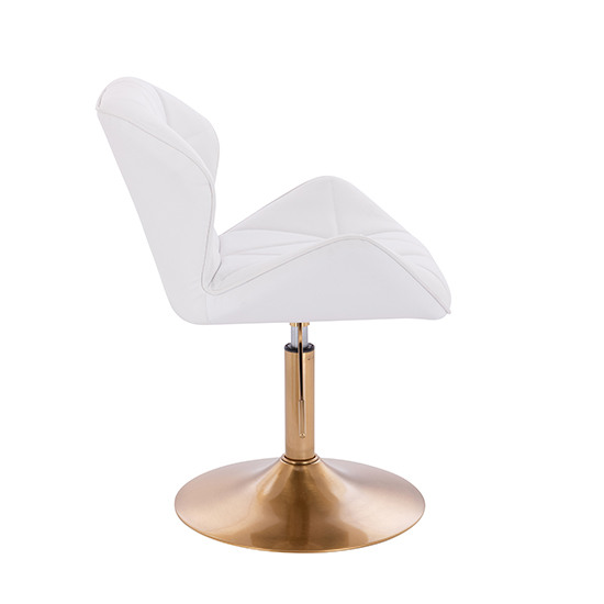 Vanity Chair Diamond Gold Base White Color - 5400199 AESTHETIC STOOLS