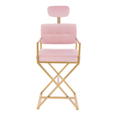 Makeup Chair Luxury Gold Pink - 5400202