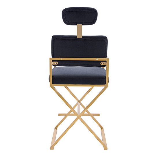 Makeup Chair Luxury Gold Black - 5400203 MAKE-UP FURNITURE