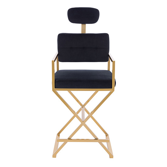Makeup Chair Luxury Gold Black - 5400203 MAKE-UP FURNITURE