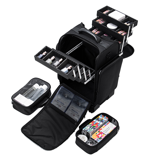 Rolling Beauty case with extra organizer bags 4 wheels - 5866108 MAKE UP - MANICURE - HAIRDRESSING CASES