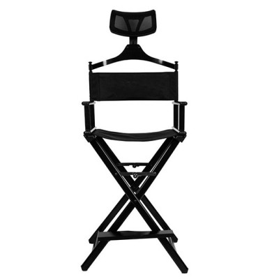 Professional black makeup chair with headrest - 5866129
