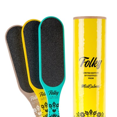 Mia Calnea waterproof set of files yellow tube for pedi grit 80/120 lemon, gray & mint - 6002319