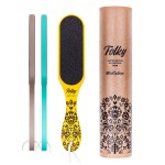 Mia Calnea waterproof set of files natural tube for pedi grit 80/100 lemon, gray & mint - 6002364 MIA CALNEA FOOT FILES