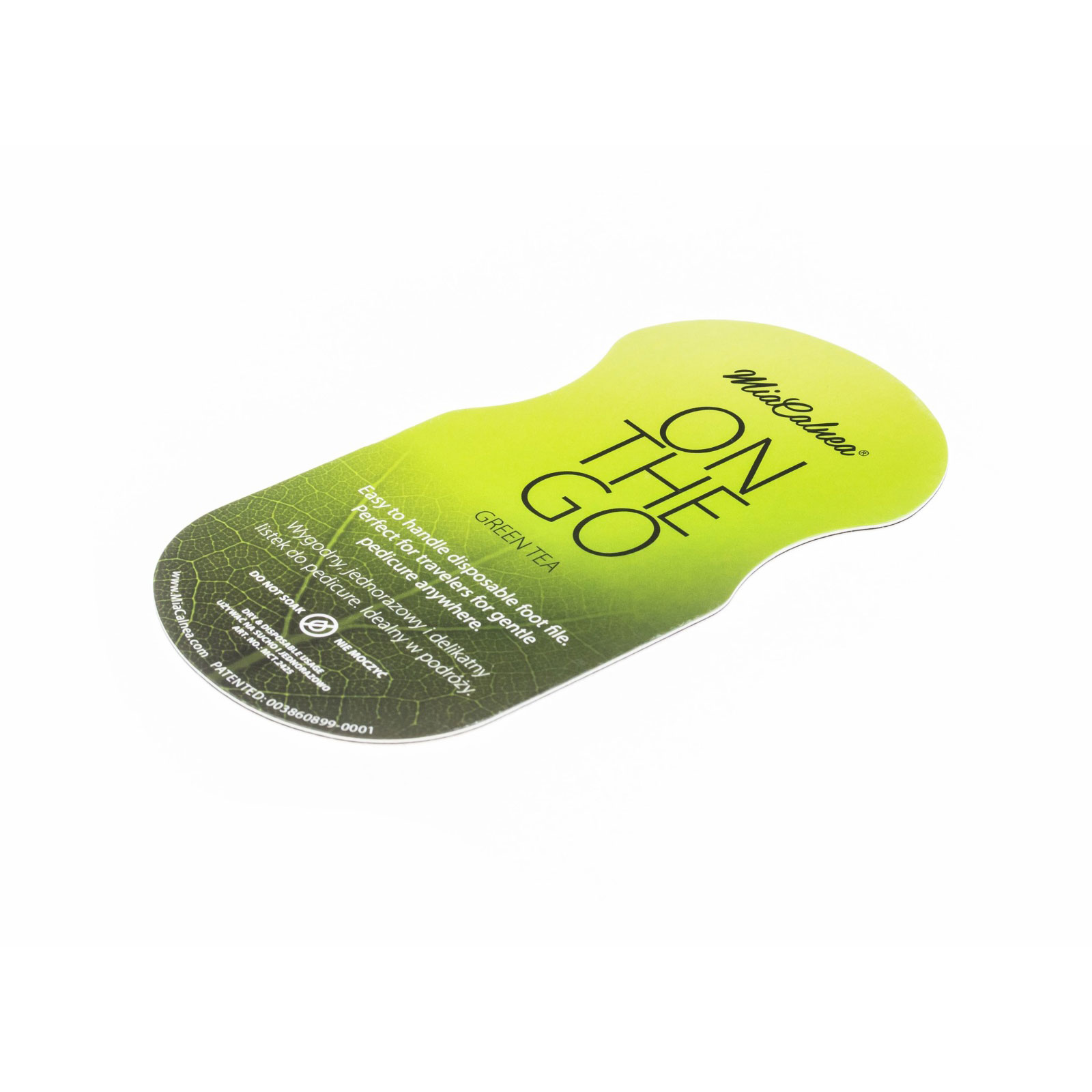 Mia Calnea On-The-Go Green Tea Footfile for single use 10 pack green grit:80 - 6002456 MIA CALNEA FOOT FILES