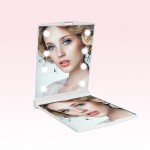 Led makeup pocket mirror white 12x10cm - 6900160 HOLLYWOOD MIRRORS