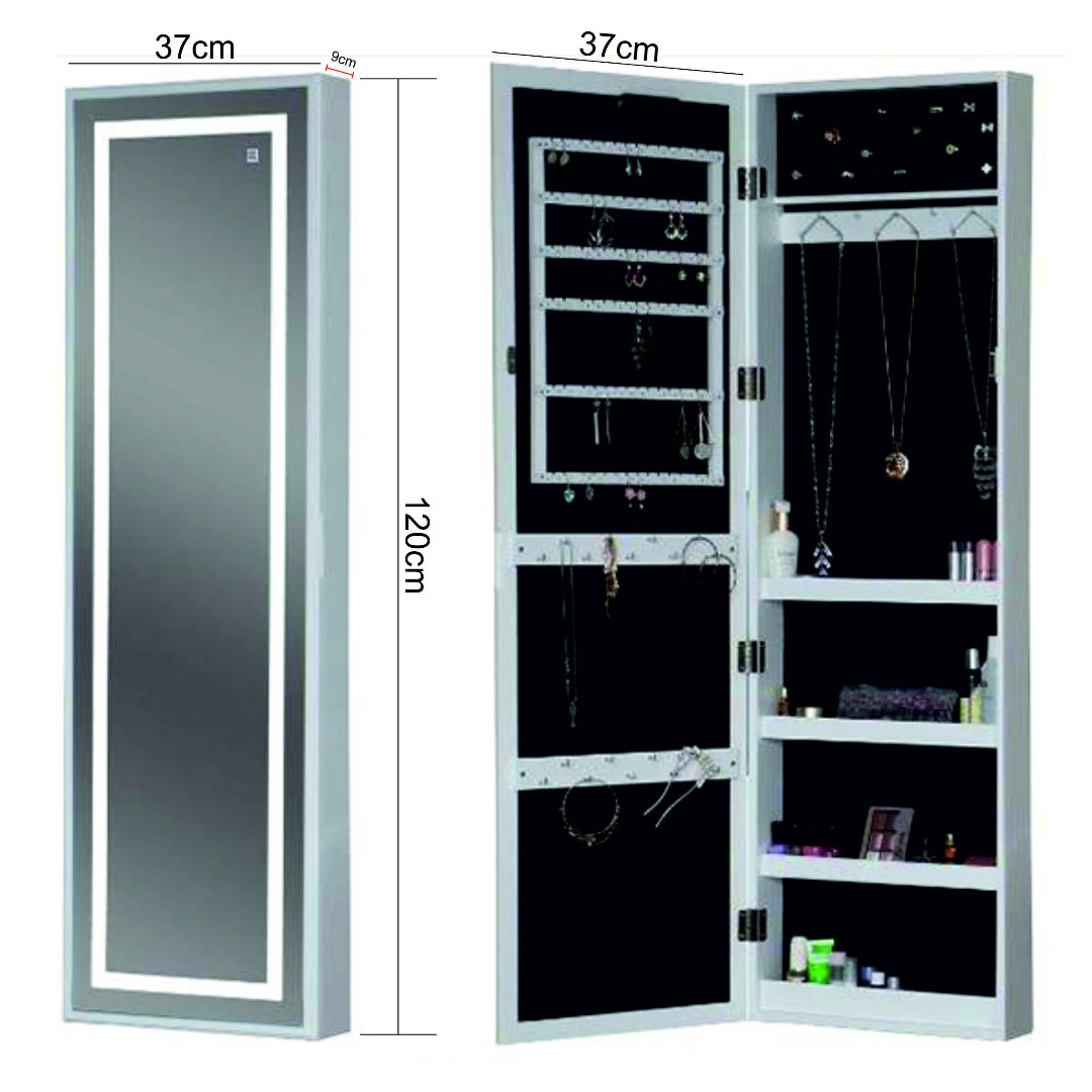 Led Light Jewelry Cabinet Wall Mirror - 6900171 OFFERS