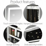 Led Light Jewelry Cabinet Standing Mirror - 6900172 OFFERS