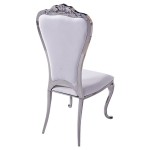 Luxury Chair Mirror Stainless Steel Elegant Style white - 6920008 KING & QUEEN FURNITURE