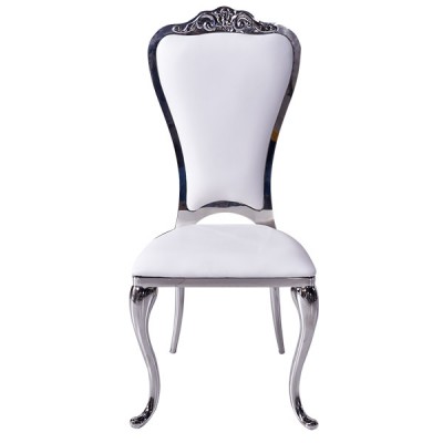 Luxury Chair Mirror Stainless Steel Elegant Style white - 6920008
