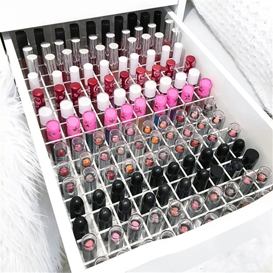 Acrylic organizer for lipsticks & lipgloss of 150 storages  42x29cm - 6961024 MAKE-UP FURNITURE