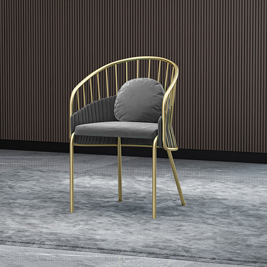 Nordic Style Luxury Chair Gold Grey - 6980151 NORDIC STYLE COLLECTION
