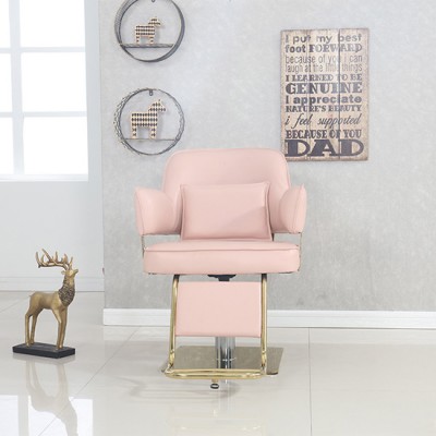 Styling chair Light Pink Gold stainless steel base - 6990110