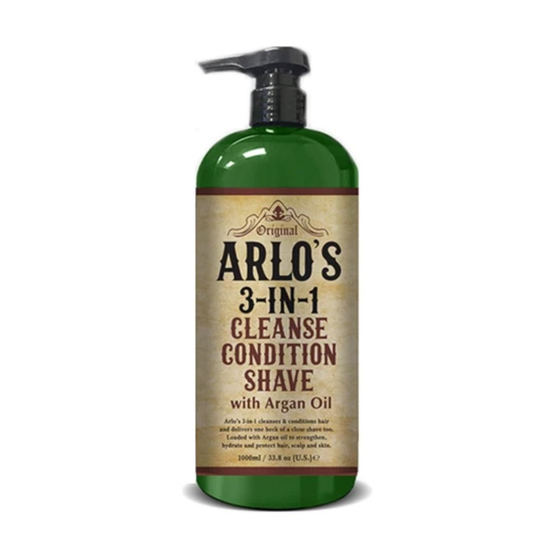 Arlo's for Men 3 in 1 Shampoo/Conditioner/Shave with argan oil 1000ml - 4311007 ARLOS MEN'S CARE LINE