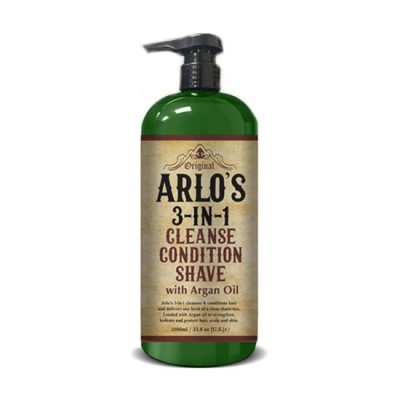 Arlo's for Men 3 in 1 Shampoo/Conditioner/Shave with argan oil 1000ml - 4311007