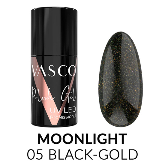 Vasco semi-permanent varnish Moonlight 05 Black-Gold 6ml - 8117353 VASCO ГЕЛ ЛАКОВЕ - ВСИЧКИ ЦВЕТОВЕ