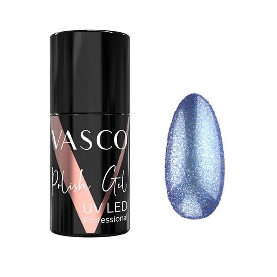 Vasco semi-permanent varnish Night Glow 15 Silver-Blue 7ml - 8117364 VASCO GEL POLISH ALL COLOR CHART