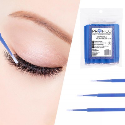 Profico disposable eyelash applicator 2.5mm 100pcs. Blue - 3280366