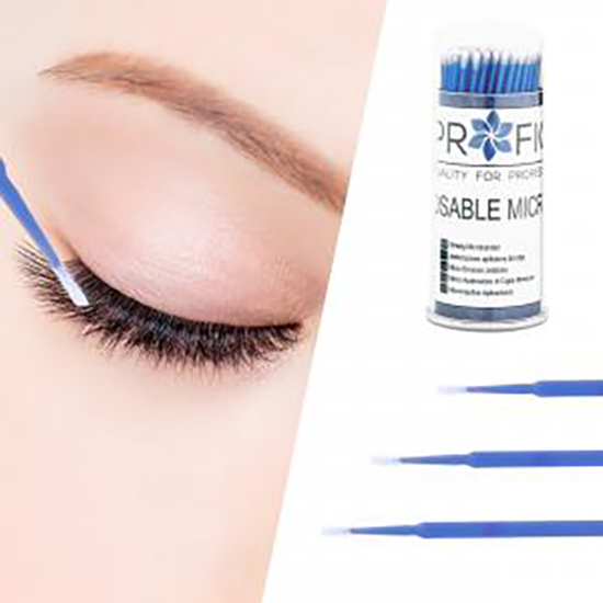 Profico disposable eyelash applicator 2.5mm 100pcs. Blue - 3280363 Special Beauty Trends