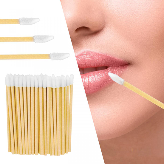 Profico disposable lips brush-applicator 50pcs. Glitter Gold - 3280362 BRUSHES-SPONGES-LOTION-ACCESSORIES 