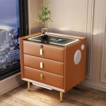 Smart bedside table Leather Passion Orange - 6900187 OFFERS