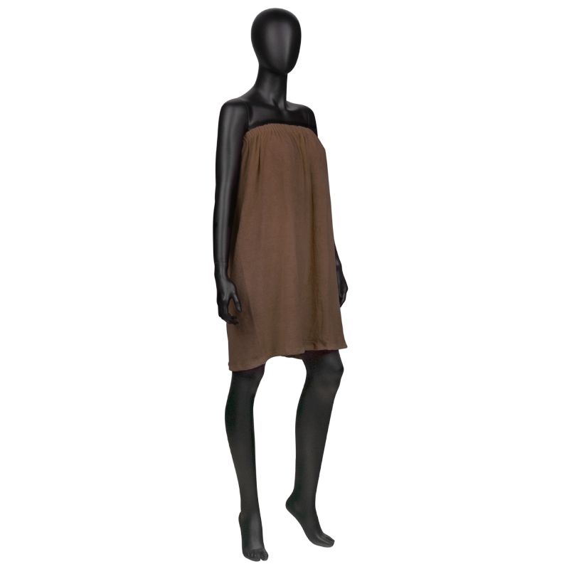Aesthetic terry dress in brown - 0100289 SINGLE USE PRODUCTS