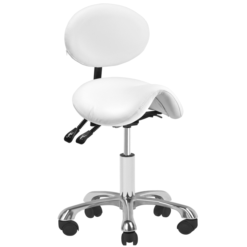 Professional manicure & cosmetics stool white - 0100763 MANICURE CHAIRS - STOOLS