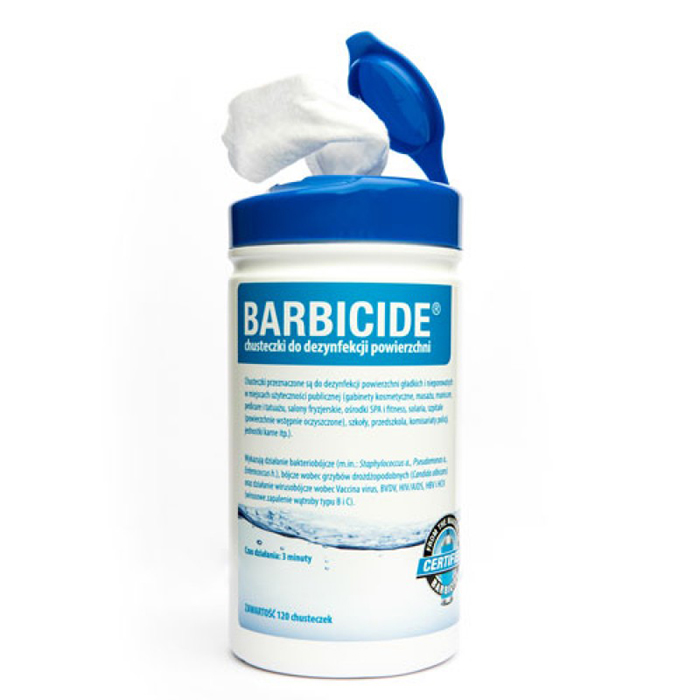 Barbicide surface disinfectant wipes 120 pieces - 0106161 DISINFECTANTS FOR TOOLS & SURFACES