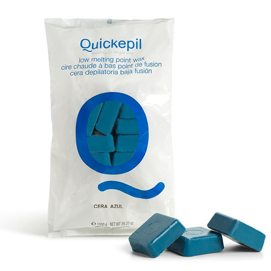 Quickepil professional hair removal wax in tablets Azulene 1kg  - 0115412 SUGAR WAX - FILM WAX -TABLETS –CANS 