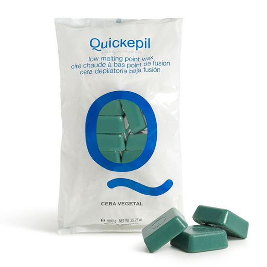 Quickepil professional hair removal wax in tablets Green 1kg - 0115415 SUGAR WAX - FILM WAX -TABLETS –CANS 