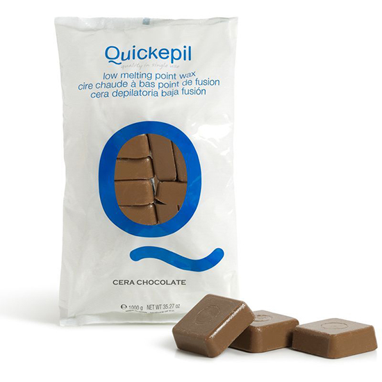 Quickepil professional hair removal wax in tablets Chocolate 1kg - 0115416 SUGAR WAX - FILM WAX -TABLETS –CANS 