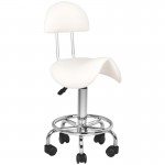 Professional manicure & cosmetic stool white - 0118590 MANICURE CHAIRS - STOOLS