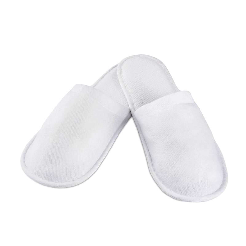 Sinlge-use toweling slippers in white colour - 0122969 SINGLE USE PRODUCTS