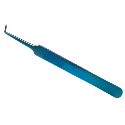 Professional tweezer Titanium Blue for eyelash extension - 0123213