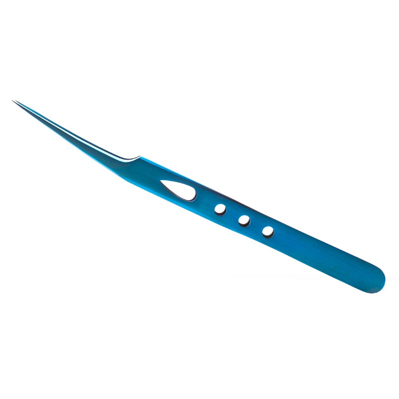 Professional tweezer Titanium Blue for eyelash extension - 0123220 PROFESSIONAL TOOLS FOR EYELASH EXTENSION