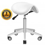 Professional aesthetic stool without back white - 0123399 STOOLS WITHOUT BACK