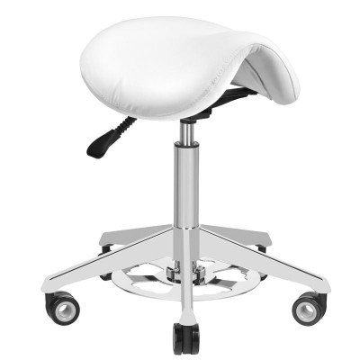 Professional manicure & aesthetic stool white - 0123400