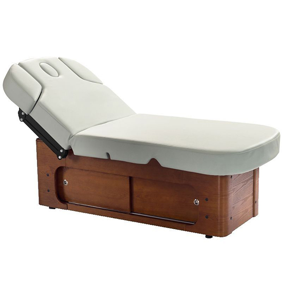 Professional electric massage & beauty bed with heated mattress Azzurro Wood with 4 motors - 0124948 ELECTRIC BEDS
