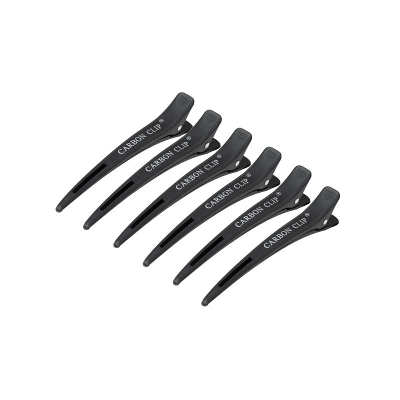 Carbon Hairdressing clips 11,5cm 10pcs. Black - 0133248 ACCESSORIES - WORK PRODUCTS - HAIR COLOUR ACCESORIES 