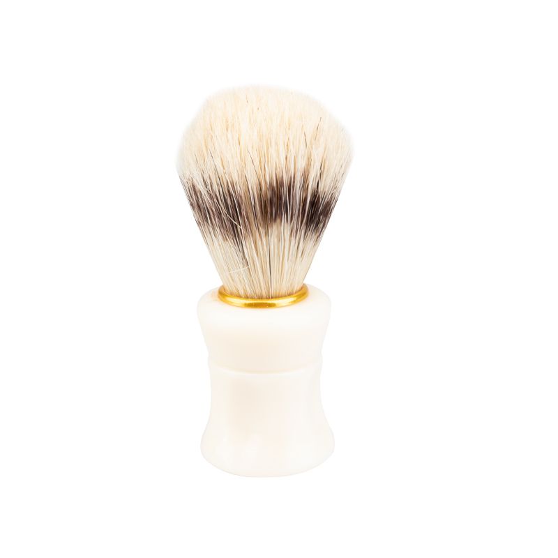 Shaving brush with natural bristles H-41 White - 0133268 BARBER TOOLS